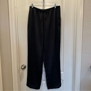 Madewell Pintucked Slim Pull-On Women’s Satin Black Pants